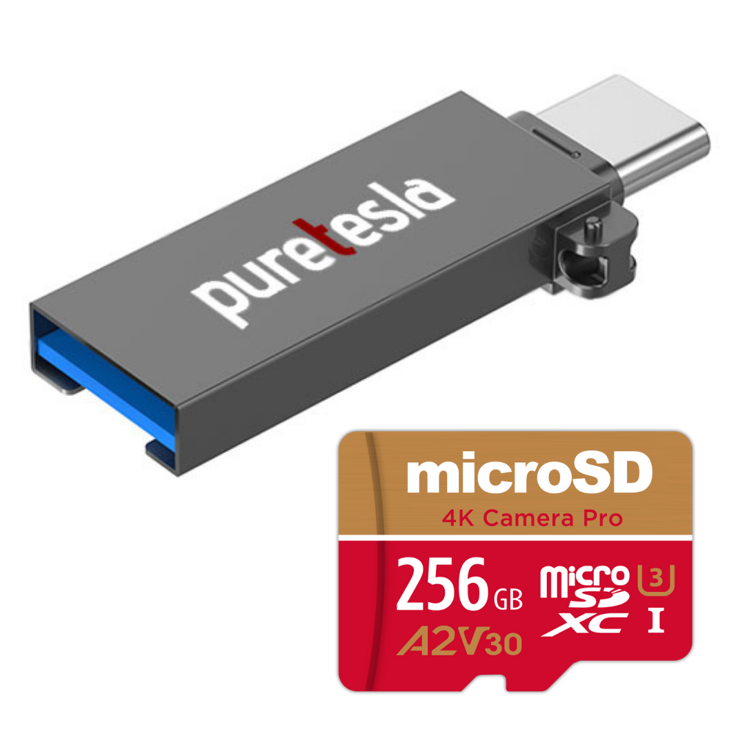 TeslaCam USB Package – USB/microSD Formatted for Tesla