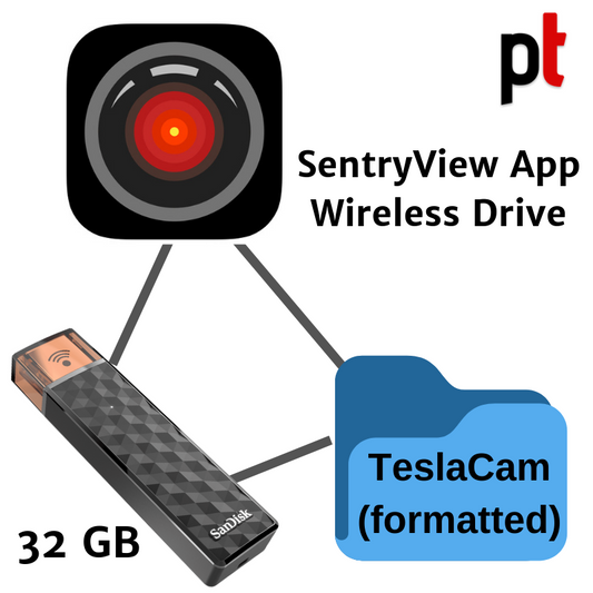 SentryView App - Formatted TeslaCam SanDisk Connect Wireless Drive