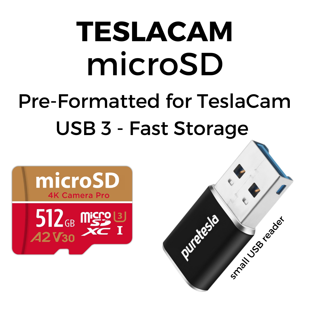 TeslaCam USB Package – USB/microSD Formatted for Tesla